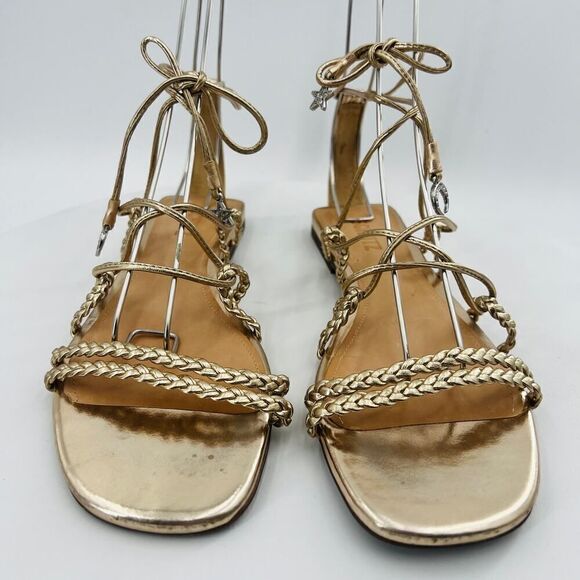 Schutz Lunah Braided Flat Gladiator Sandals Size 9.5B - Picture 6 of 13